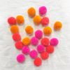 24 Bommeln 30mm ø - Neon Pompons