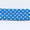 Schrägband 20mm Punkte - Türkis/Weiss