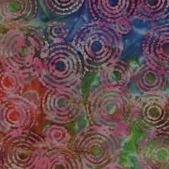 Cotton Batik Circles - Pink