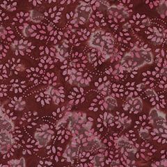 Cotton Batik Flower - Dunkelrot