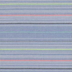 Baumwolle mit Neon Stripes - Hellblau