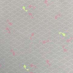 Happy Wave Fish - Grau/Rosa/Neon Gelb