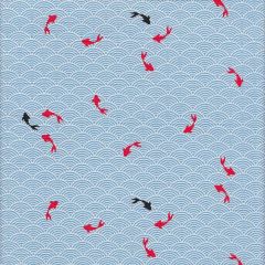 Happy Wave Fish - Hellblau/Rot/Schwarz