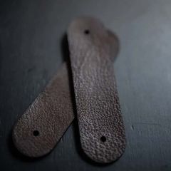 Pair of Leather Tabs - Brown