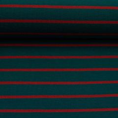 Jersey Nice Stripe - Petrol/Rot
