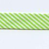 Schrägband 20mm Streifen - Weiss/Grün