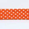 Schrägband 20mm Punkte - Orange/Weiss