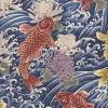 Way of The Koi - Blau / Golddruck