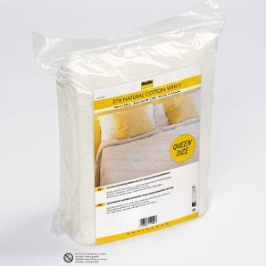 Baumwollvlies 276 - Natural Cotton White - Packung Queen Size