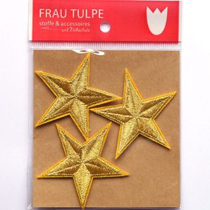 Aufbügler Set - Sterne gold