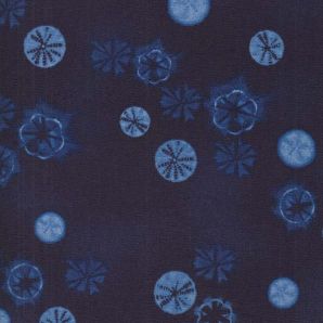 Batik Shibori Stars - Dunkelblau