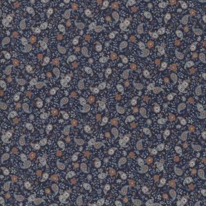 Batist Classic Paisley - Dunkelblau