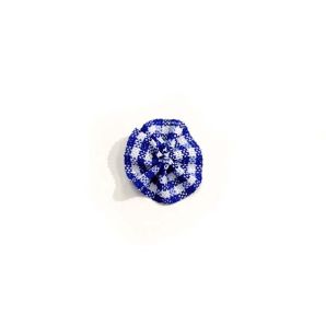 Blütenkranz Vichy 20mm - dunkelblau