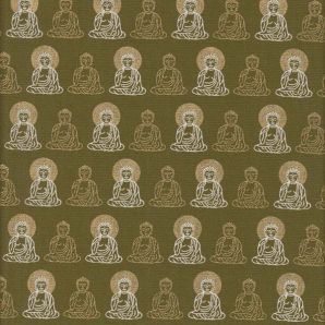 Buddha - Grün Golddruck