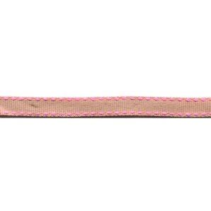 Ripsband gestrichelt 9mm - Rosa