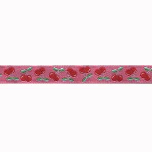Webband Jolly Cherry Kirschen 12mm - rosa