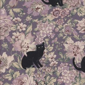 Reststück Cats & Roses - Violett