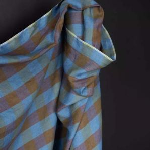 Merchant & Mills Winter Linen Lazy Days Checks - Blue