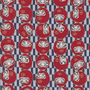 Daruma - Rot/Blau Golddruck