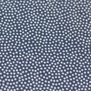 Popeline Dotty - Jeansblau/Weiß