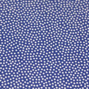 Popeline Dotty - Royalblau/Weiß