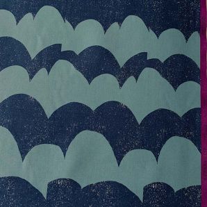 Echino Heavy Canvas Wave - Hellblau/Dunkelblau