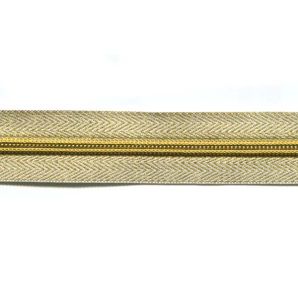 Endlos Reißverschluss metallisiert Fischgrät - Gold