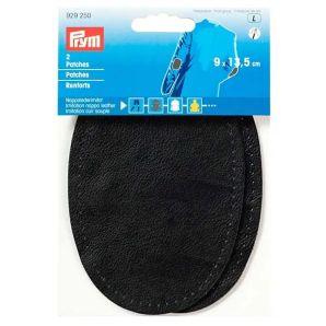 Flicken Nappaleder-Imitat - Schwarz