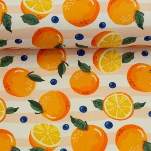 Popeline Fruits Orangen - Orange