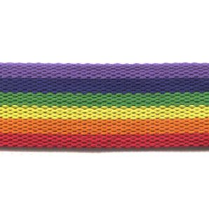 Gurtband Streifen 40mm - Regenbogen