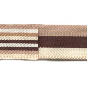 Gurtband 40mm - Streifen Creme/Braun/Beige