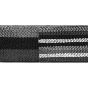 Gurtband 40mm - Streifen Schwarz/Weiß
