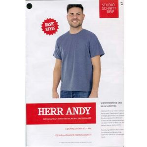 Studio Schnittreif - Basic T-Shirt mit Rundhalsausschnitt Herr Andy
