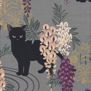 Japanese Cat - Grau / Golddruck