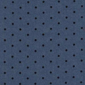 Jeans Light Flockprint Dots - Dunkelblau