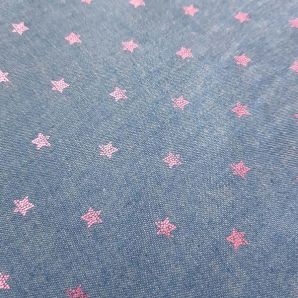 Jeans Light Pink Glitter Stars - Hellblau