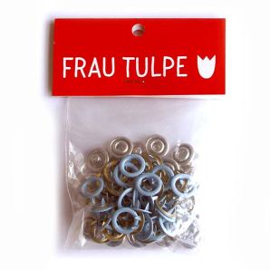 Jersey Druckknopf - Hellblau
