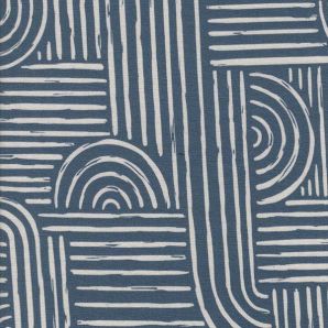 Viskose Jersey Labyrinth - Blau