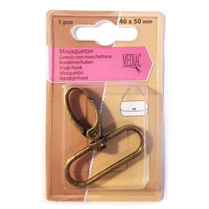 Karabiner klein oval 3,8cm - Bronze matt