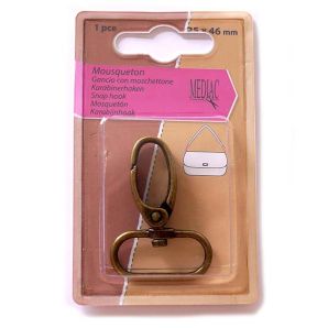 Karabiner klein oval 2,4cm - Bronze matt