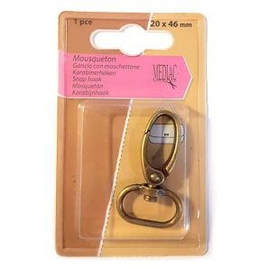 Karabiner klein oval 2cm - Bronze matt