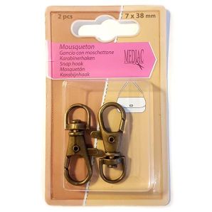 Karabiner 2er Set 0,7cm - Bronze matt