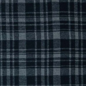 Karo Flanell Jersey - Taubenblau