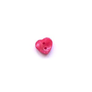 Knopf 2-Loch Herz 10mm - Pink