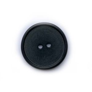 Knopf 4-Loch Classic mit schmalem Rand 35mm - Schwarz