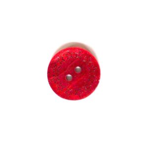 Perlmuttknopf 2-Loch Sterne 19mm - Rot