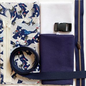 Material Set Gürteltasche - peaceful Tsuru