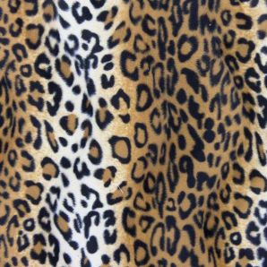 Kunstfell Tier Leopard - Braun/Beige