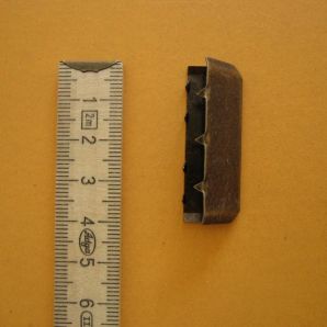 Metall Endstück rund 3,8cm - Bronze matt