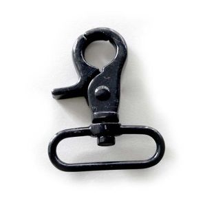 Karabiner rund 3,8 cm - Anthrazit glänzend